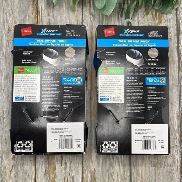 Hanes X-Temp Total Support Pouch Long Leg Boxer Briefs Underwear 2, 3-Packs S - Picture 2 of 9